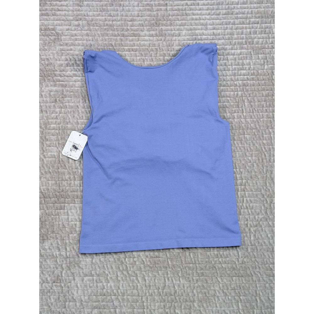 INTIMATELY FREE PEOPLE Clean Lines Seamless Crop Muscle Tank M/L Peri Blue NWT - Picture 3 of 9